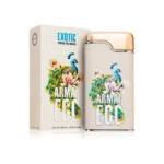 Frasco del perfume Armaf Ego Exotic EDP con diseño moderno y sofisticado en tonos oscuros con detalles metálicos. Una presentación elegante que transmite intensidad y exclusividad. Fragancia ideal para hombres que buscan un aroma exótico, envolvente y magnético.