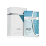 Botella de perfume Armaf Aura Fresh con diseño elegante y limpio en tonos blanco y plateado, transmitiendo frescura y modernidad. Presentación minimalista ideal para hombres que buscan una fragancia revitalizante, ligera y sofisticada para el uso diario.