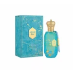 Frasco del perfume Armaf Eter Arabian Sky; notas de salida cítricas y picantes como pimienta, limón, pomelo, piña y bergamota; corazón floral con lavanda, geranio, ylang‑ylang y caramelo; base de vetiver, patchouli, cedro, ámbar, cuero y almizcle. Ideal para tardes o noches de verano, ocasiones especiales o cuando deseas un aroma fresco‑floral con carácter amaderado.