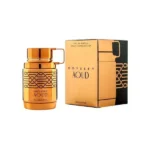 Frasco del perfume Armaf Odyssey Aoud con diseño oscuro y acabado metálico. Fragancia intensa con toques orientales, perfecta para quienes aman el aroma profundo del oud.