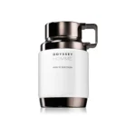 Frasco del perfume Armaf Odyssey Homme White Edition; mezcla cítrica suave con limón y bergamota, corazón floral ligero con jazmín o flores blancas, base amaderada suave con almizcle. Ideal para el día, para el uso casual o para climas cálidos cuando buscas algo limpio y elegante.