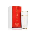 Frasco del perfume Armaf The Pride Of Armaf Rouge con diseño sofisticado en rojo profundo y dorado. Fragancia unisex que combina elegancia, misterio y una presencia inolvidable.