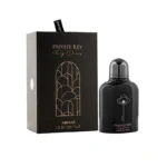 Frasco del perfume Armaf The Private Key To My Dreams; salida de pimienta rosa, pimienta negra, cardamomo y hoja de piña; corazón floral con lavanda, geranio Bourbon, flor de azahar y manzana; base de cuero, vainilla absoluta, patchouli, vetiver y cedro. Ideal para salidas nocturnas formales o citas especiales donde quieres un aroma dulce, especiado y memorable.