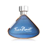 Frasco del perfume Armaf Tres Nuit Pour Homme con diseño sobrio y elegante en verde oscuro. Una fragancia clásica para hombres refinados que valoran la frescura con distinción.