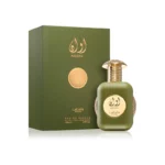 Lattafa Pride Awaan Eau de Parfum — fragancia unisex sofisticada y moderna con notas amaderadas, florales y dulces; perfume elegante de larga duración en frasco verde con detalles dorados, símbolo de equilibrio y distinción.