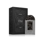 Perfume Lattafa Maharjan Silver Eau de Parfum para hombre, fragancia árabe fresca y amaderada con notas almizcladas y especiadas, símbolo de elegancia y modernidad.