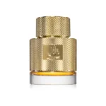 Lattafa Qaa’ed Eau de Parfum — fragancia intensa y oriental con notas amaderadas, especiadas y ámbar; perfume masculino de alta duración que refleja poder, elegancia y distinción en un frasco dorado de diseño árabe.
