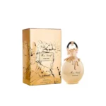 Frasco del perfume Miss Armaf Voce Viva con diseño femenino en tonos rosados y detalles metálicos brillantes. Botella delicada y moderna que irradia elegancia, dulzura y feminidad. Ideal para mujeres que buscan una fragancia floral, alegre y sofisticada.