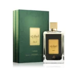 Perfume Lattafa Ejaazi Eau de Parfum para hombre, fragancia árabe fresca y amaderada con notas especiadas y cítricas, elegante y moderna.