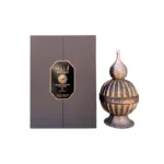 Perfume Lattafa Niche Emarati Antique Eau de Parfum unisex, fragancia árabe oriental con notas amaderadas, especiadas y ambaradas, sofisticada y envolvente.