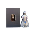Perfume Lattafa Niche Emarati Khalid Eau de Parfum unisex, fragancia árabe amaderada y ambarada con especias orientales, elegante, intensa y sofisticada.